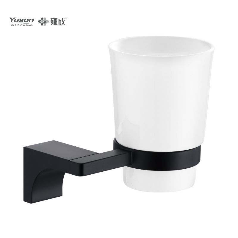 11884 Sleek Bathroom accessories, Tumbler holder, with Frosted/Tempered Glass cup,Zinc/Brass/SUS Tumbler holder, wall- mounted(Series 11800)