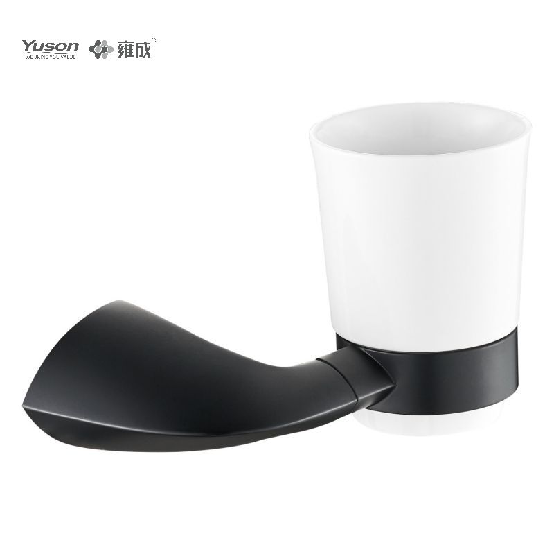 11984 Sleek Bathroom accessories, Tumbler holder, with Frosted/Tempered Glass cup,Zinc/Brass/SUS Tumbler holder, wall- mounted(Series 11900)