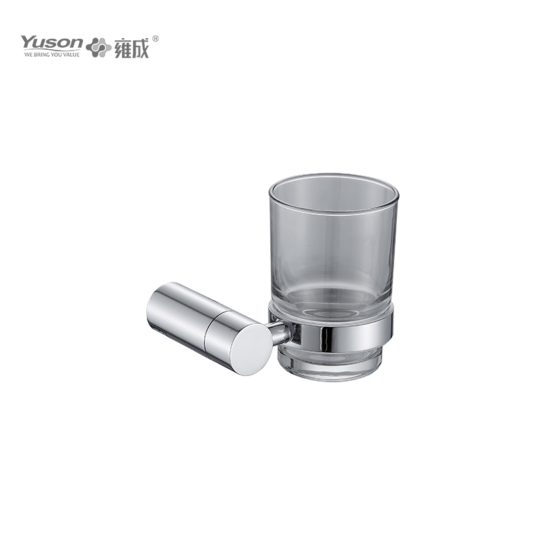 12084 Sleek Bathroom accessories, Tumbler holder, with Frosted/Tempered Glass cup,Zinc/Brass/SUS Tumbler holder, wall- mounted(Series 12000)