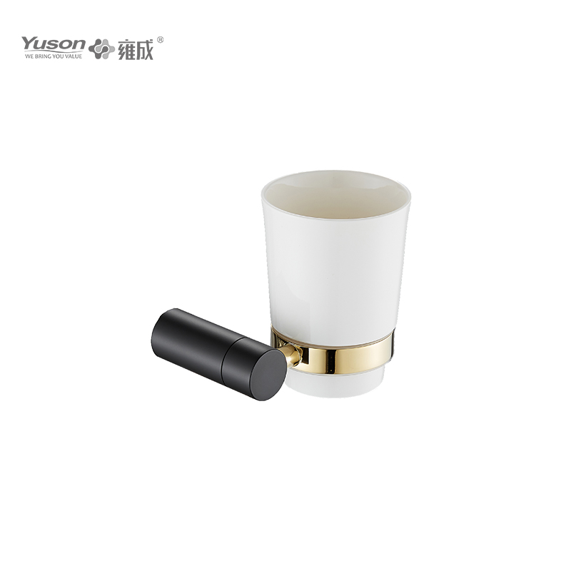 12084 Sleek Bathroom accessories, Tumbler holder, with Frosted/Tempered Glass cup,Zinc/Brass/SUS Tumbler holder, wall- mounted(Series 12000)