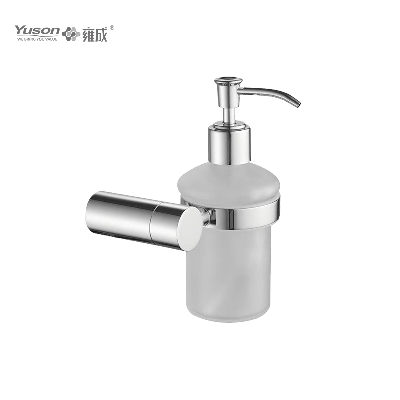 12082 Sleek Bathroom accessories, Soap Dispenser, with Frosted/Tempered Glass cup,Zinc/Brass/SUS Soap Dispenser, wall- mounted(Series 12000)