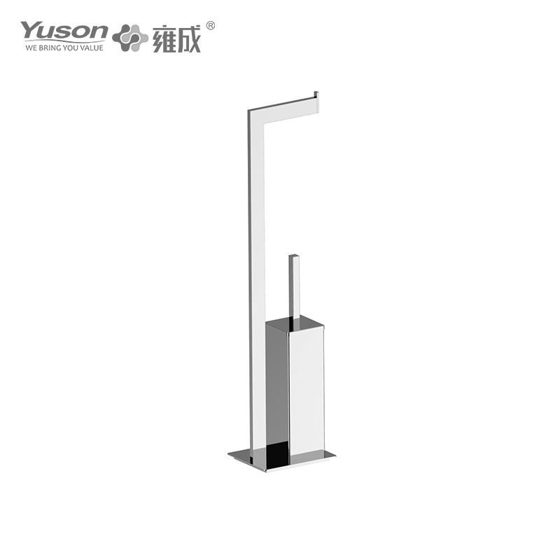27190A Sleek Bathroom accessories, Toilet Brush with Frosted/Tempered Glass cup,Zinc/Brass/SUS Toilet Brush, wall- mounted(Series 27100)